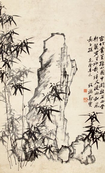 郑燮（1693-1765）竹石图纸本